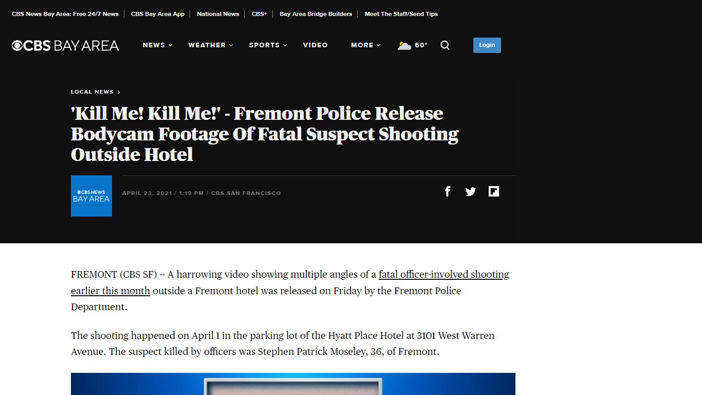 'Kill Me! Kill Me!' - Fremont Police Release Bodycam Footage Of Fatal ...